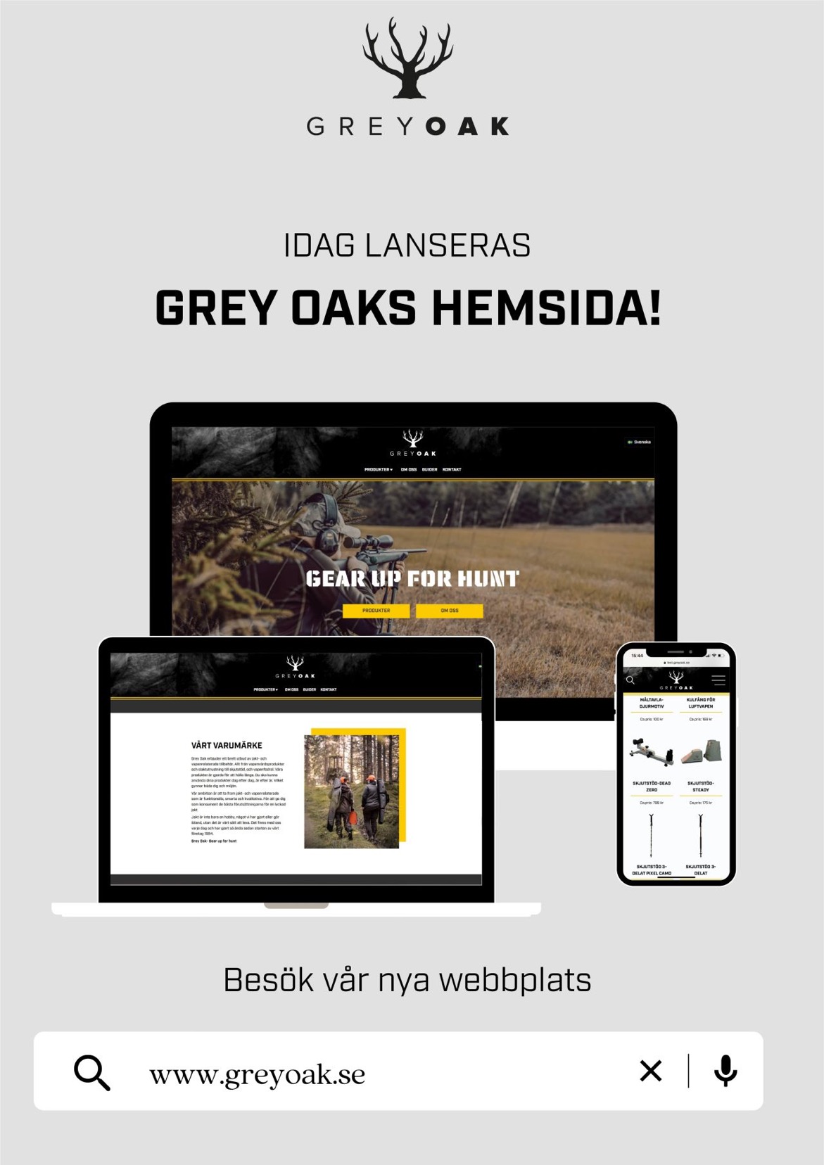 Grey Oak får hemsida
